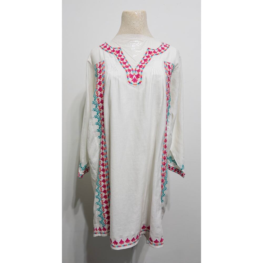 Vineyard Vines women's embroidered tunic sz M resort coastal boho vacation beach
